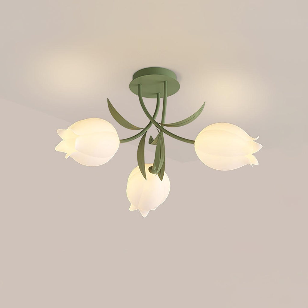 Deckenleuchte Metall Acryl 55 cm Blumen-Design für Wohnzimmer Schlafzimmer Bad