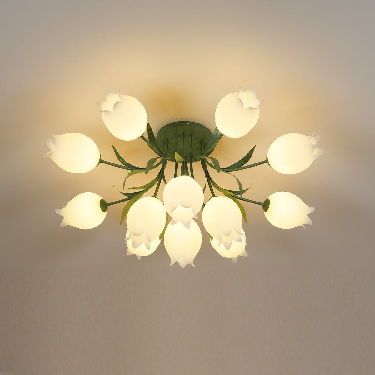Deckenleuchte Metall Acryl 55 cm Blumen-Design für Wohnzimmer Schlafzimmer Bad