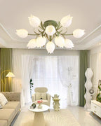 Deckenleuchte Metall Acryl 55 cm Blumen-Design für Wohnzimmer Schlafzimmer Bad