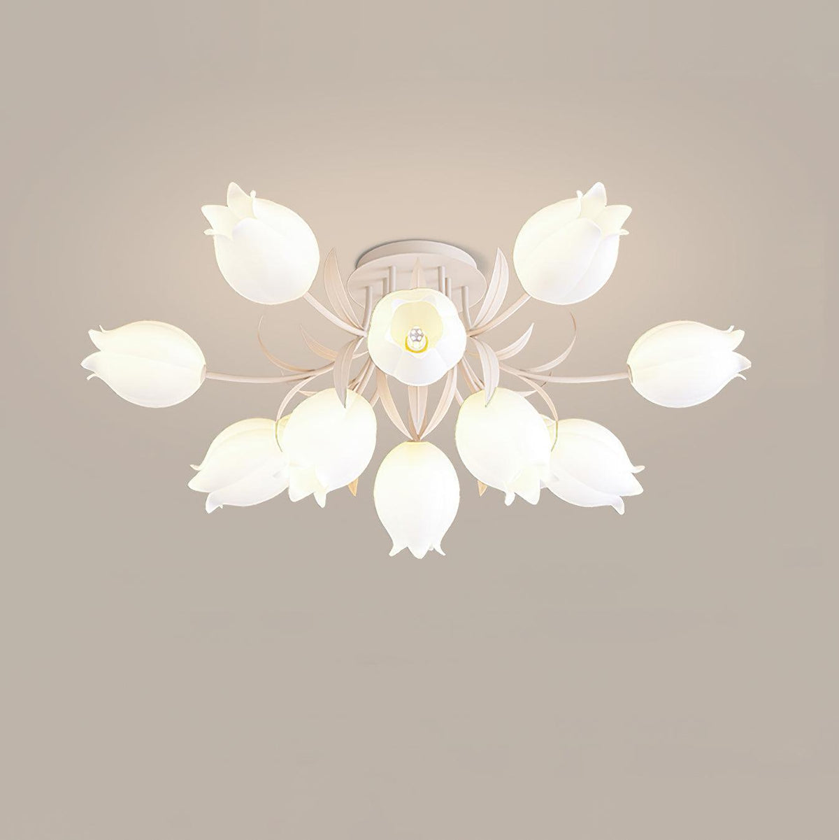 Deckenleuchte Metall Acryl 55 cm Blumen-Design für Wohnzimmer Schlafzimmer Bad