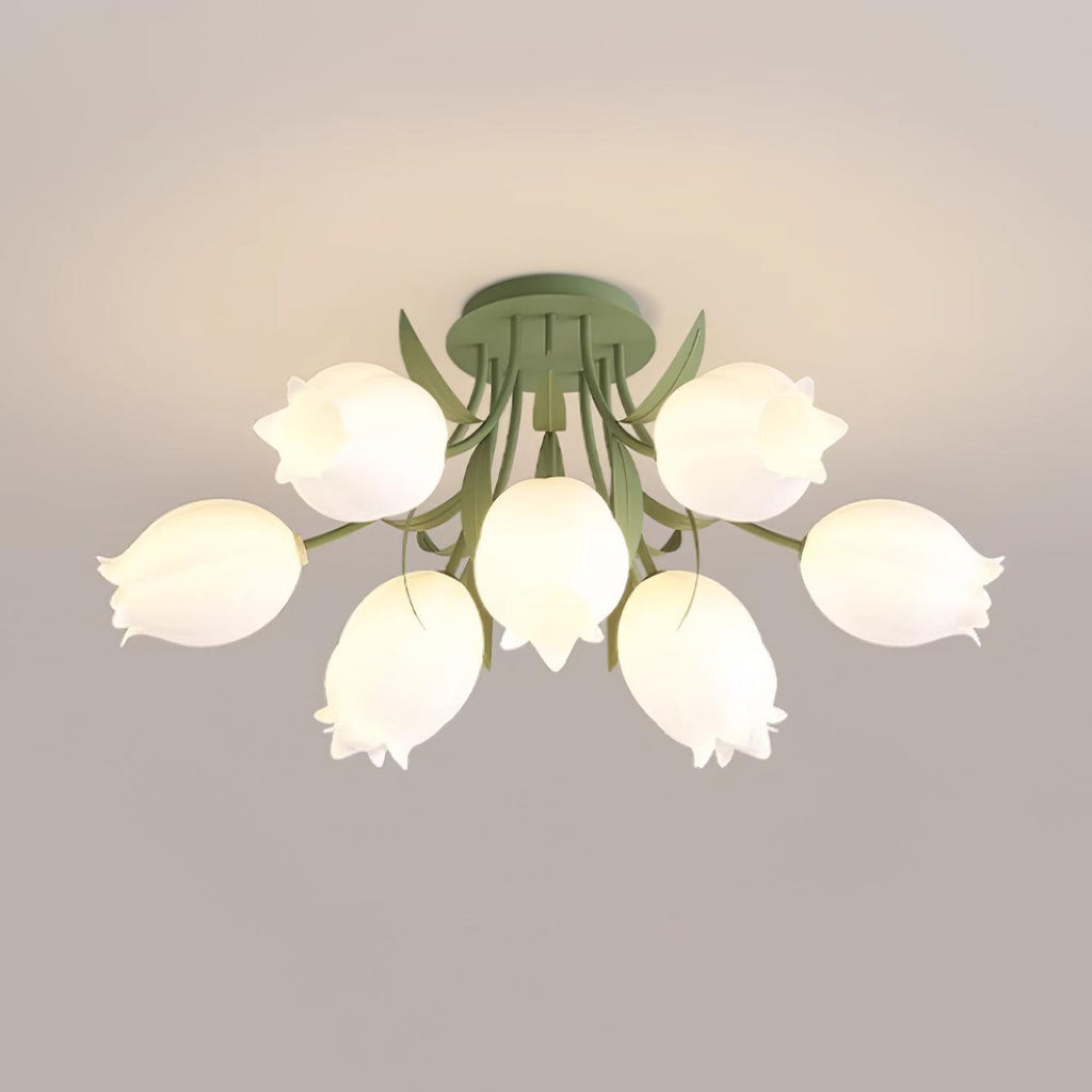Deckenleuchte Metall Acryl 55 cm Blumen-Design für Wohnzimmer Schlafzimmer Bad