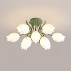 Deckenleuchte Metall Acryl 55 cm Blumen-Design für Wohnzimmer Schlafzimmer Bad