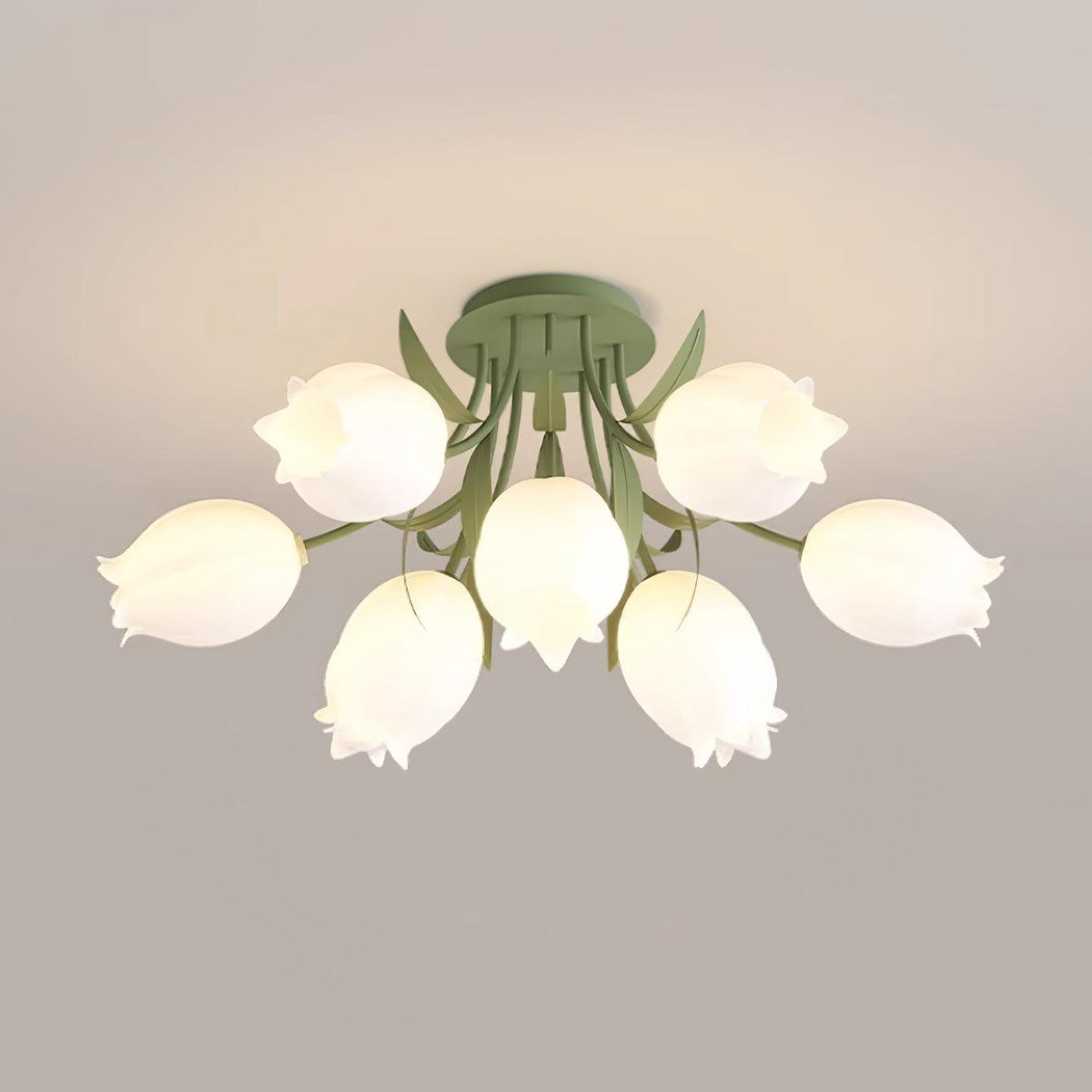 Deckenleuchte Metall Acryl 55 cm Blumen-Design für Wohnzimmer Schlafzimmer Bad