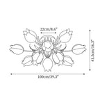 Deckenleuchte Metall Acryl 55 cm Blumen-Design für Wohnzimmer Schlafzimmer Bad