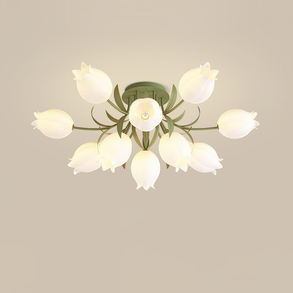 Deckenleuchte Metall Acryl 55 cm Blumen-Design für Wohnzimmer Schlafzimmer Bad