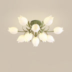 Deckenleuchte Metall Acryl 55 cm Blumen-Design für Wohnzimmer Schlafzimmer Bad