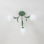 Deckenleuchte Metall Acryl 55 cm Blumen-Design für Wohnzimmer Schlafzimmer Bad