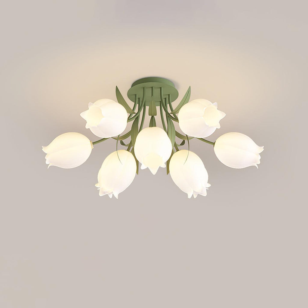 Deckenleuchte Metall Acryl 55 cm Blumen-Design für Wohnzimmer Schlafzimmer Bad