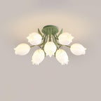 Deckenleuchte Metall Acryl 55 cm Blumen-Design für Wohnzimmer Schlafzimmer Bad