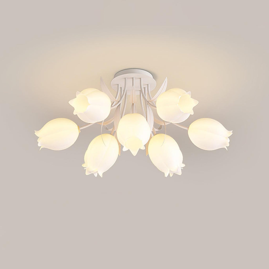 Deckenleuchte Metall Acryl 55 cm Blumen-Design für Wohnzimmer Schlafzimmer Bad