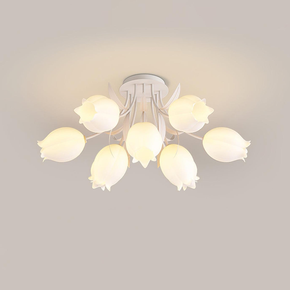 Deckenleuchte Metall Acryl 55 cm Blumen-Design für Wohnzimmer Schlafzimmer Bad