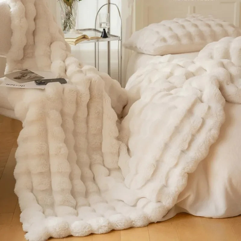 Reversible Faux Fur Blanket