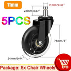Swivel Roller Office Chair Wheels 5PCS