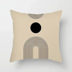 Aurum Kissenbezug - Modernes Schwarz-Weiß-Design mit abstraktem Kunstdruck