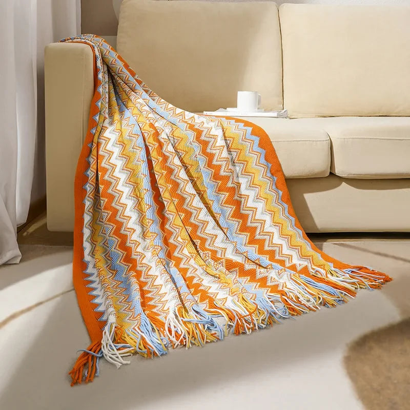CasaLoom Boho Blanket with Fringes