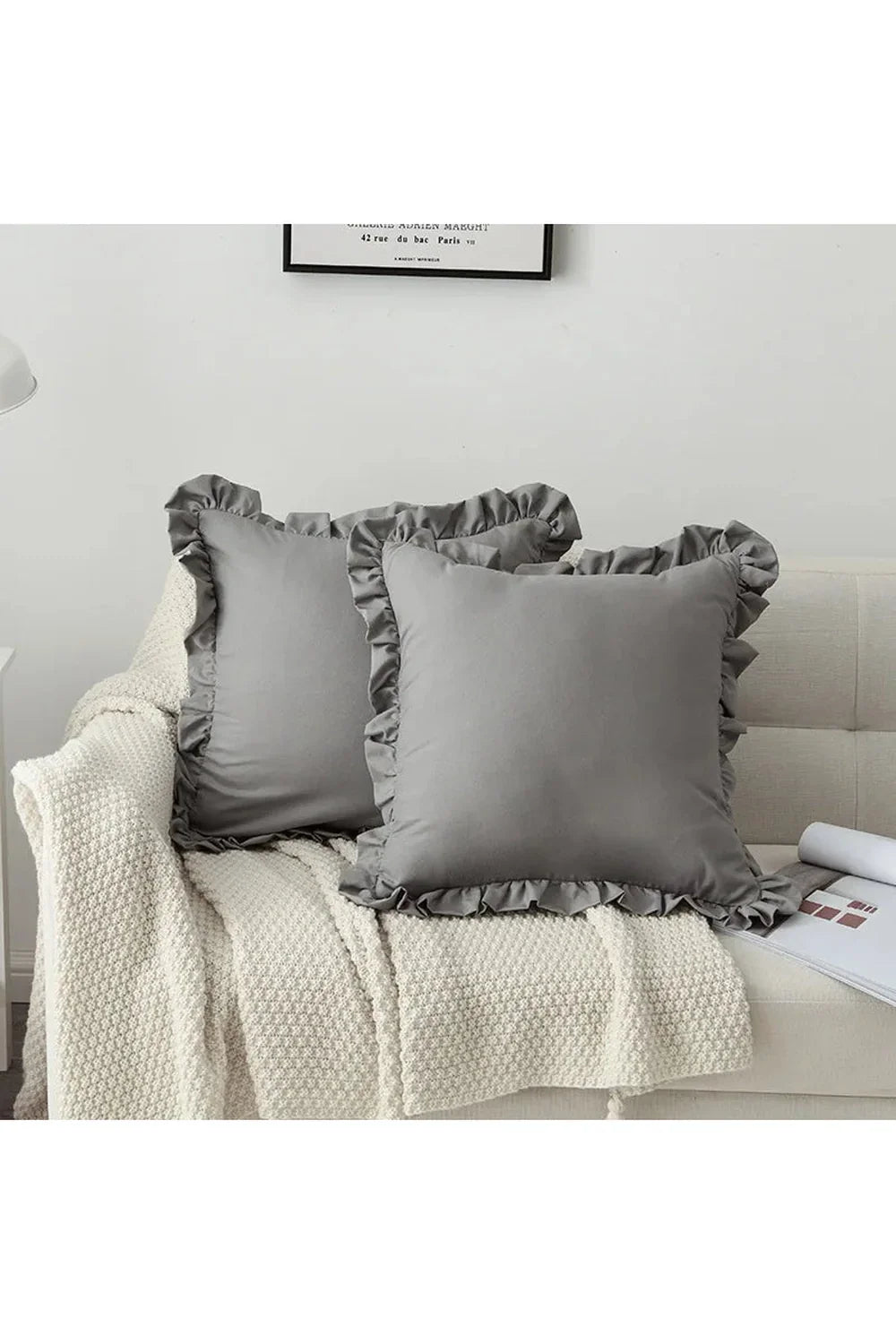 Solid Ruffle Pillowcase