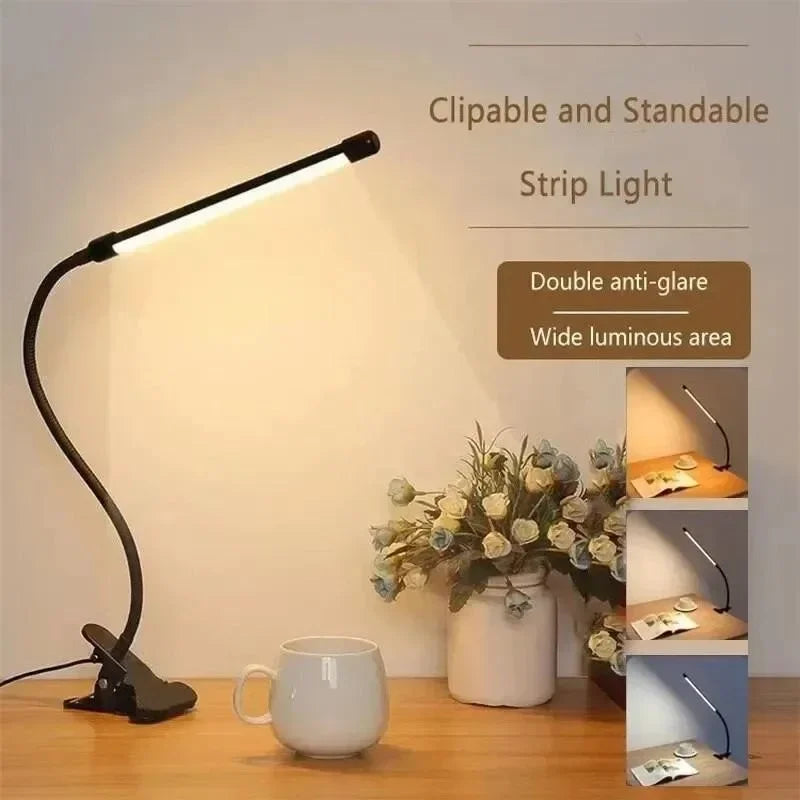 LumaFlex LED Clamp Light - 3 Light Colors & 10 Brightness Levels