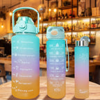 Wasserflasche mit Zeitmarkierung