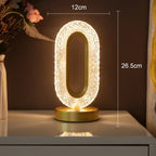 Kristall-LED-Tischleuchte: Dimmbar, USB-Ladefunktion, Touch- & Fernbedienung