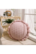 Decorated round cushions