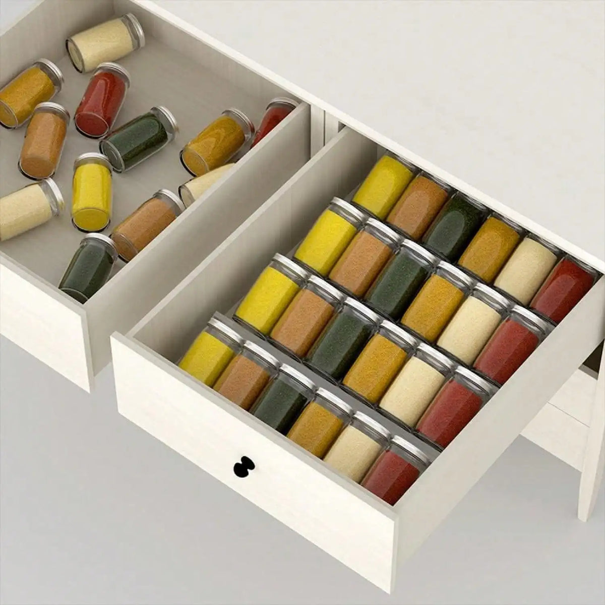 Acrylic Spice Drawer Organizer, 2-Tier, Angled & Stackable