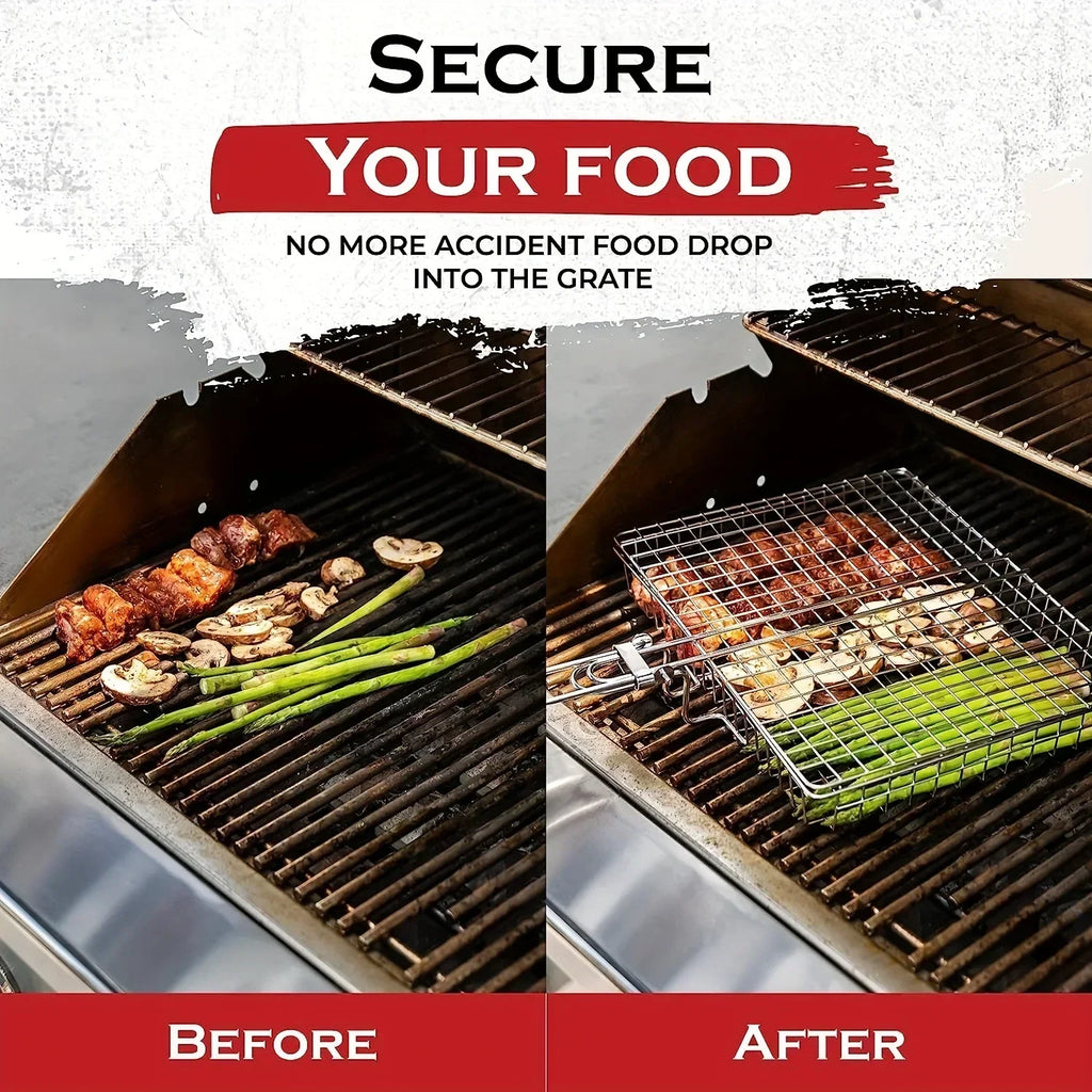 Grillaro BBQ Basket – Foldable & Non-Stick