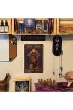 Black hanging shelving system