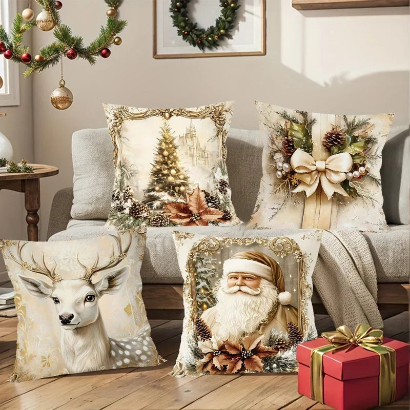 Christmas Cushion Covers Set of 4
