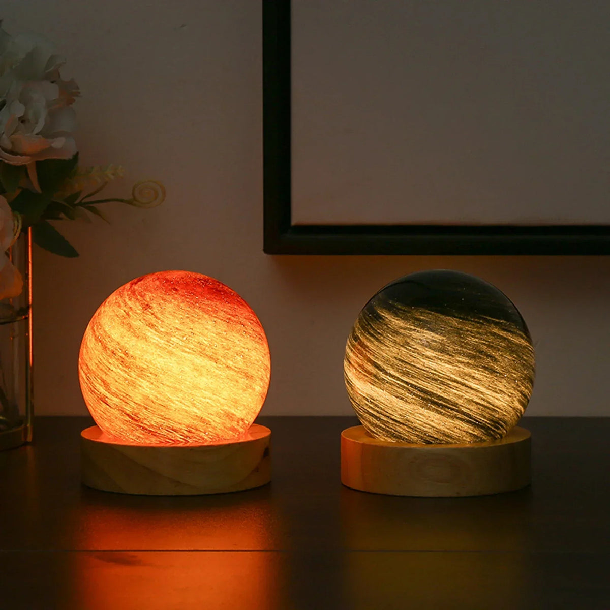 3D-Kristallplaneten-Nachtlicht