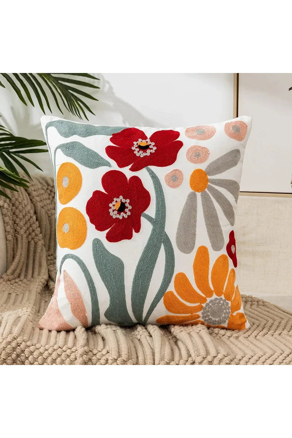 Embroidered Cushion Cover