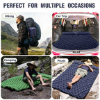 Tragbares aufblasbares Campingbett mit integriertem Kissen
