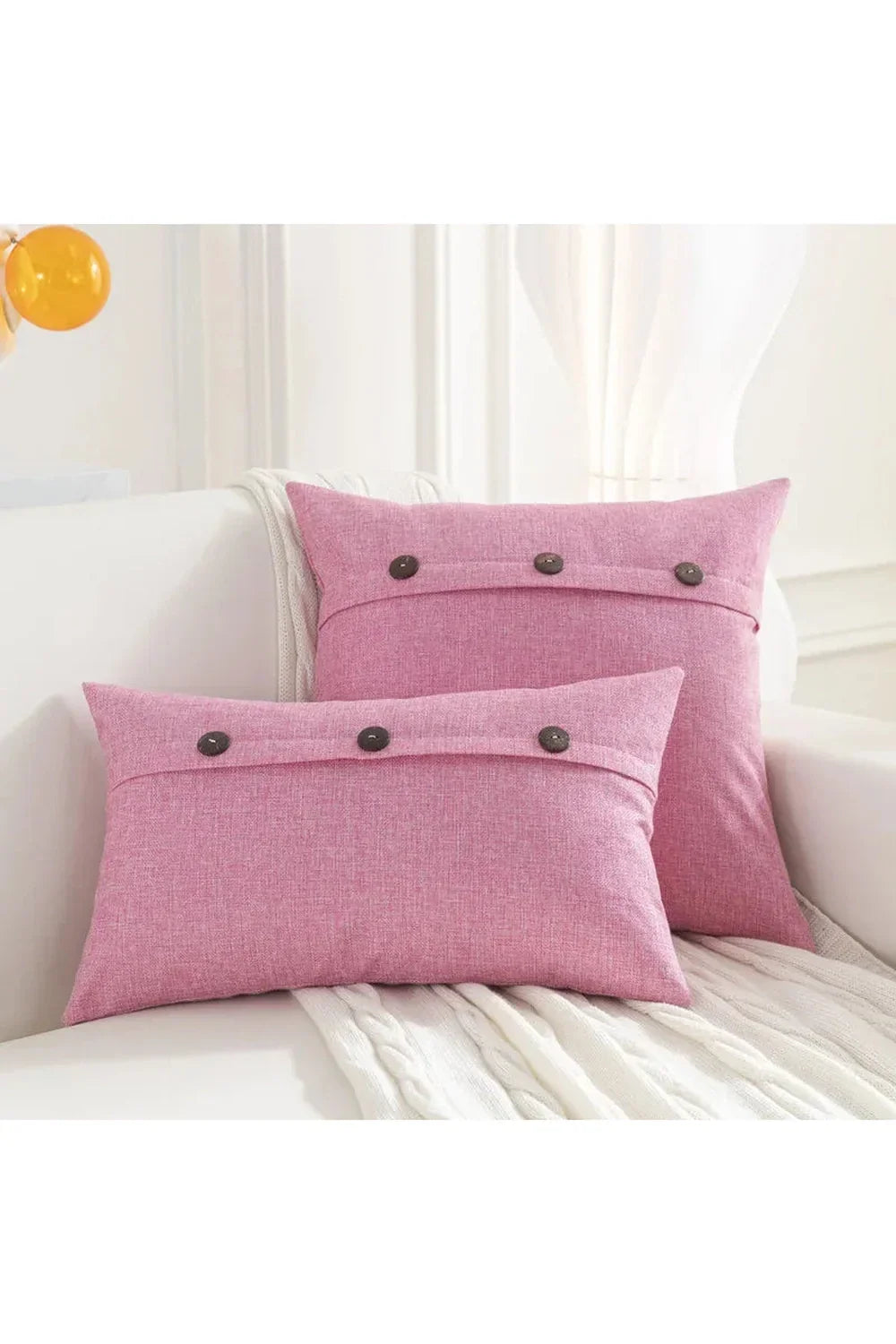Nordic Button Pillowcase