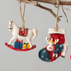 Klassische Weihnachtsdekoration – Hängende Weihnachtsstrümpfe mit Elch-Design