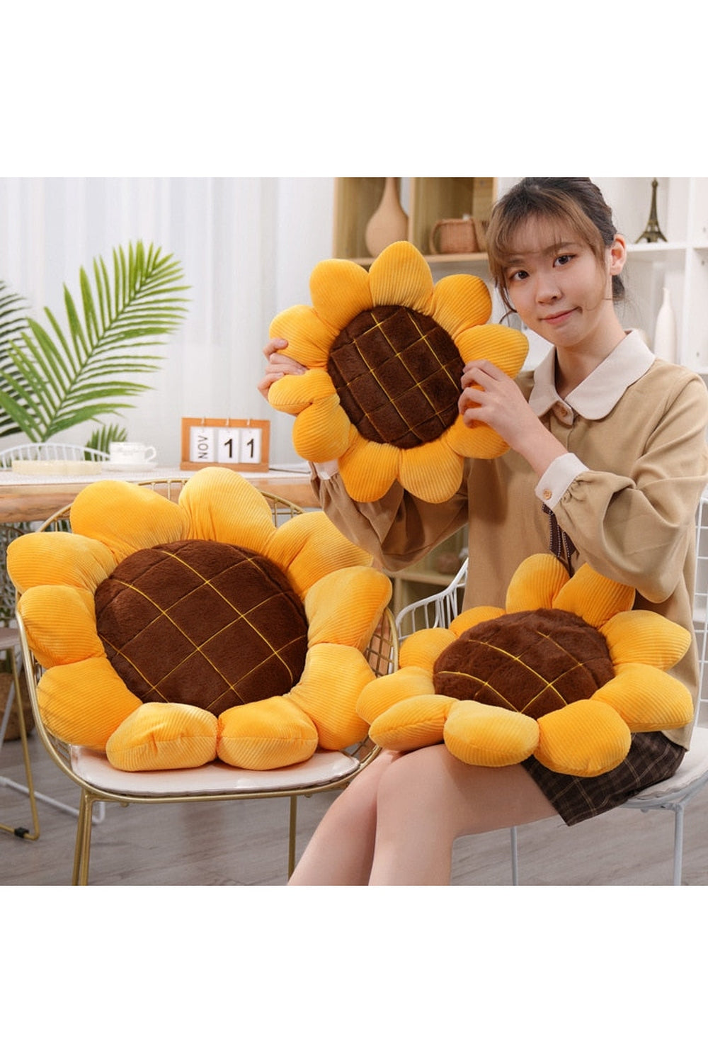 Sunflower Plush Nap Pillow