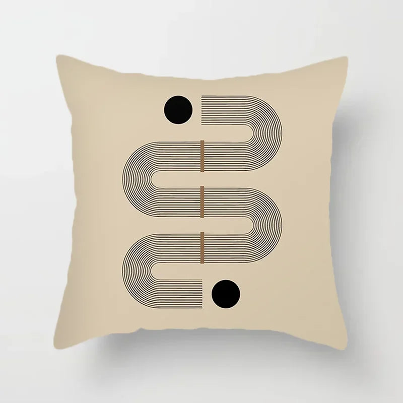Aurum Kissenbezug - Modernes Schwarz-Weiß-Design mit abstraktem Kunstdruck
