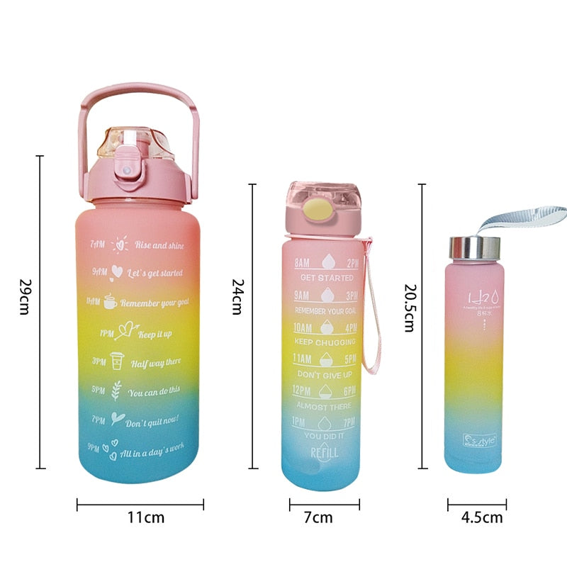 Wasserflasche mit Zeitmarkierung