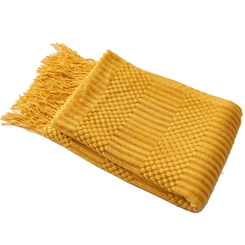 Nordic Style Knitted Blanket