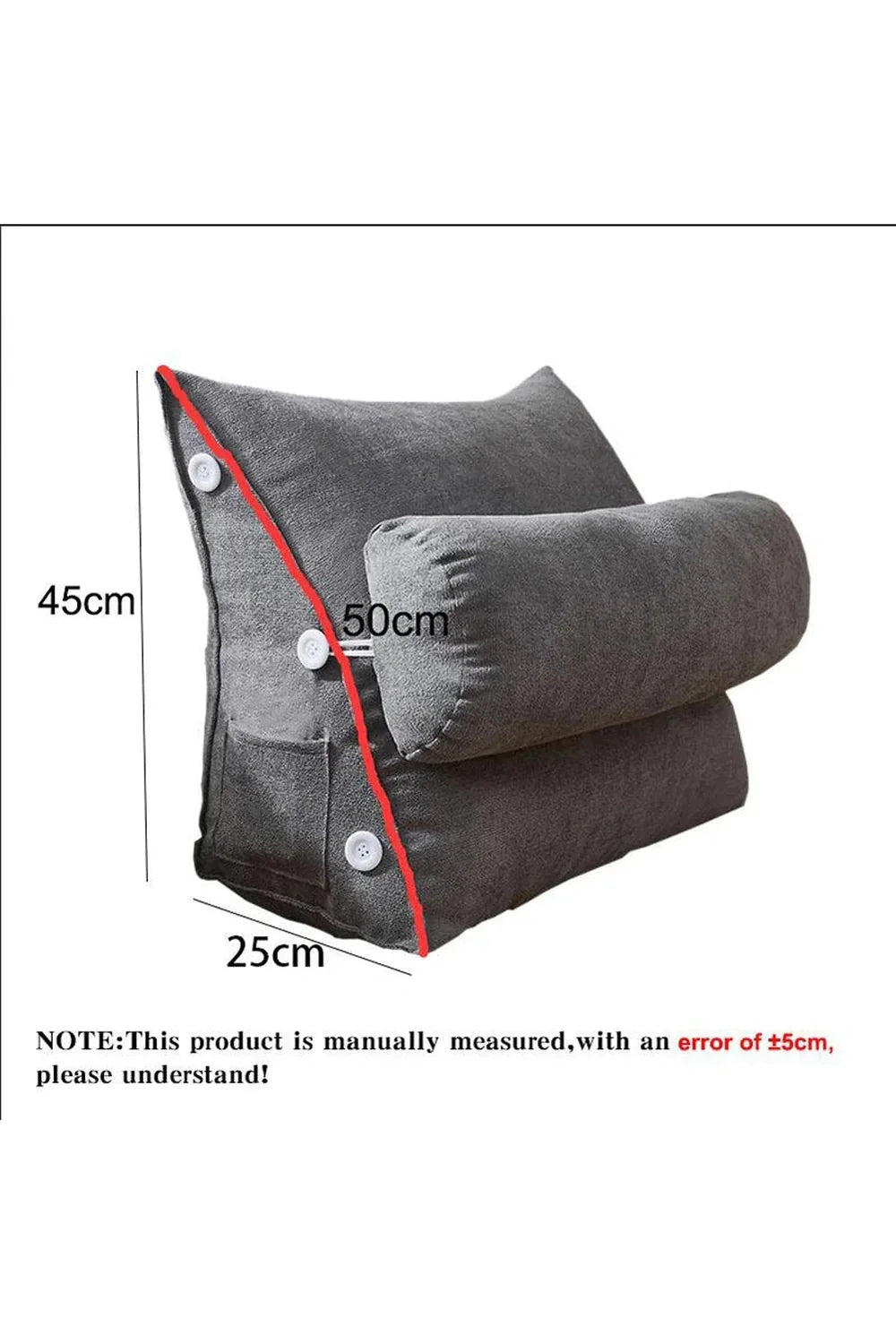 Reclining backrest cushion
