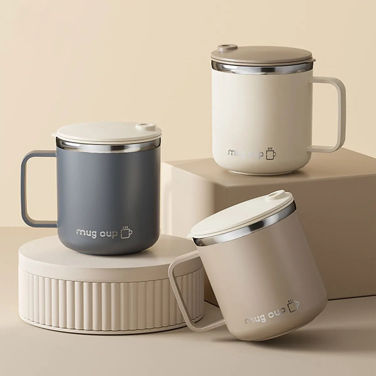 Insulated Stainless Steel Coffee Cup with Lid