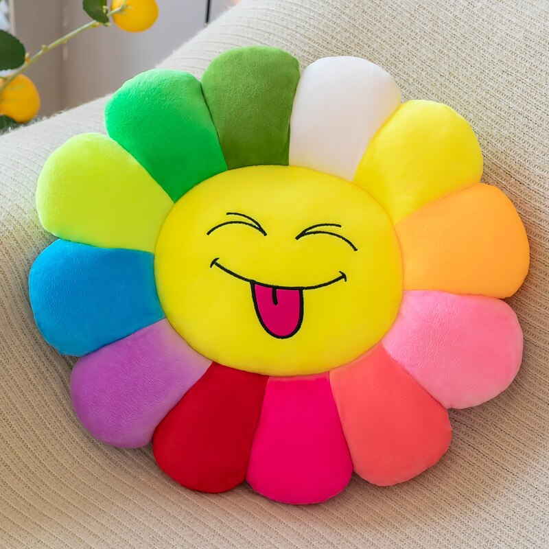 Colorful Sunflower Plush Comfort Seat Cushion