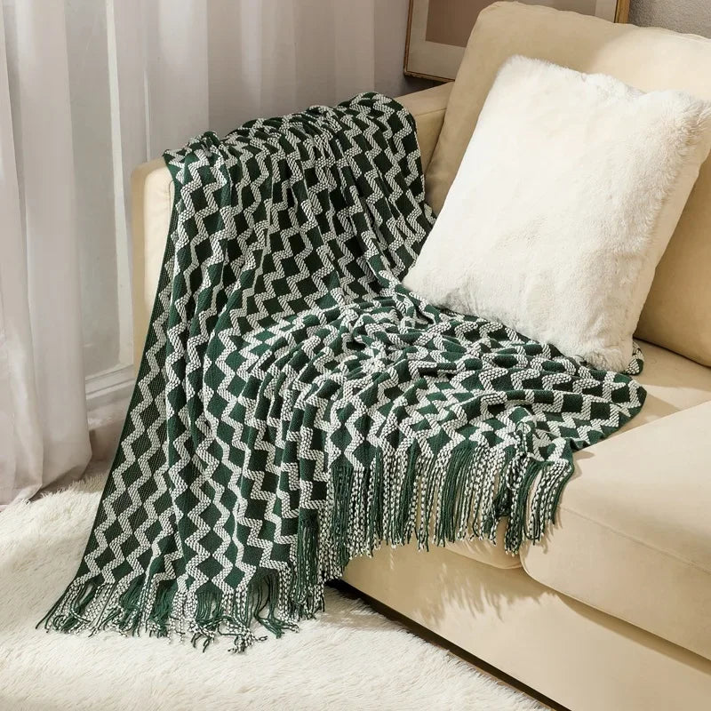 Nordic Style Knitted Blanket
