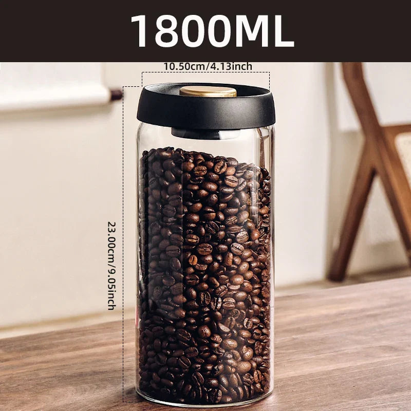 Vacuum Storage Jar Made of Borosilicate Glass
