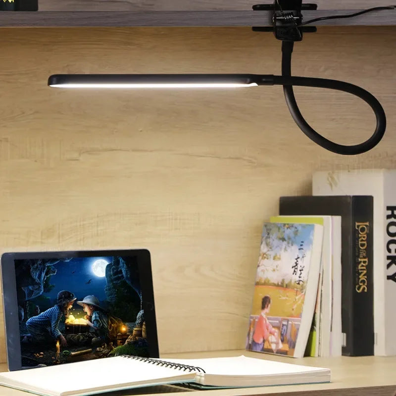 LumaFlex LED Clamp Light - 3 Light Colors & 10 Brightness Levels