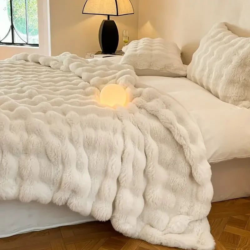 Reversible Faux Fur Blanket