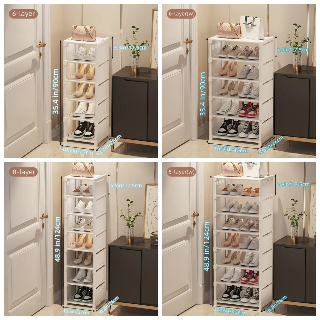 Space-Saving Metal Frame Shoe Rack