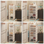 Space-Saving Metal Frame Shoe Rack