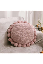 Decorated round cushions