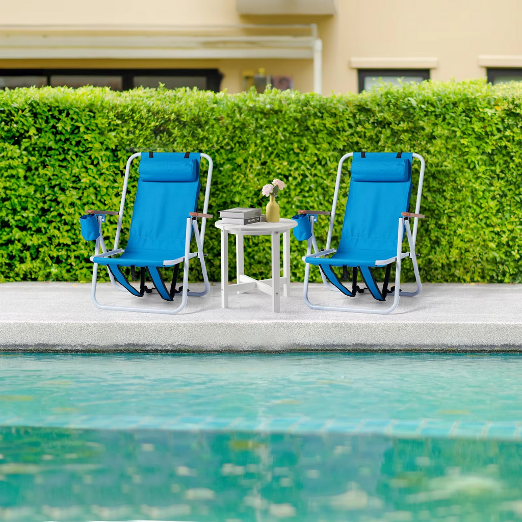 2-Pack Foldable High-Strength Beach Chairs