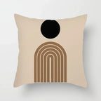 Aurum Kissenbezug - Modernes Schwarz-Weiß-Design mit abstraktem Kunstdruck
