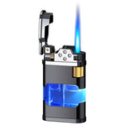 Windfestes Gasfeuerzeug mit blauer Flamme